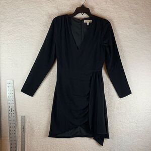 Dress the Population Women's Aila Long Sleeve Black Mini Bodycon Dress‎ Size M